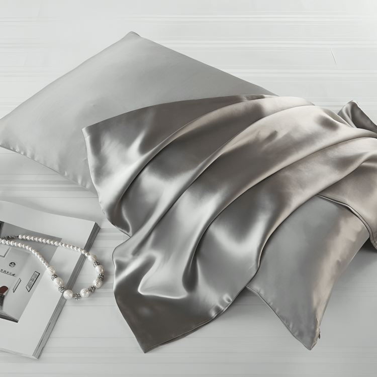 Luxe Silk Rose Gold Satin Pillow Covers