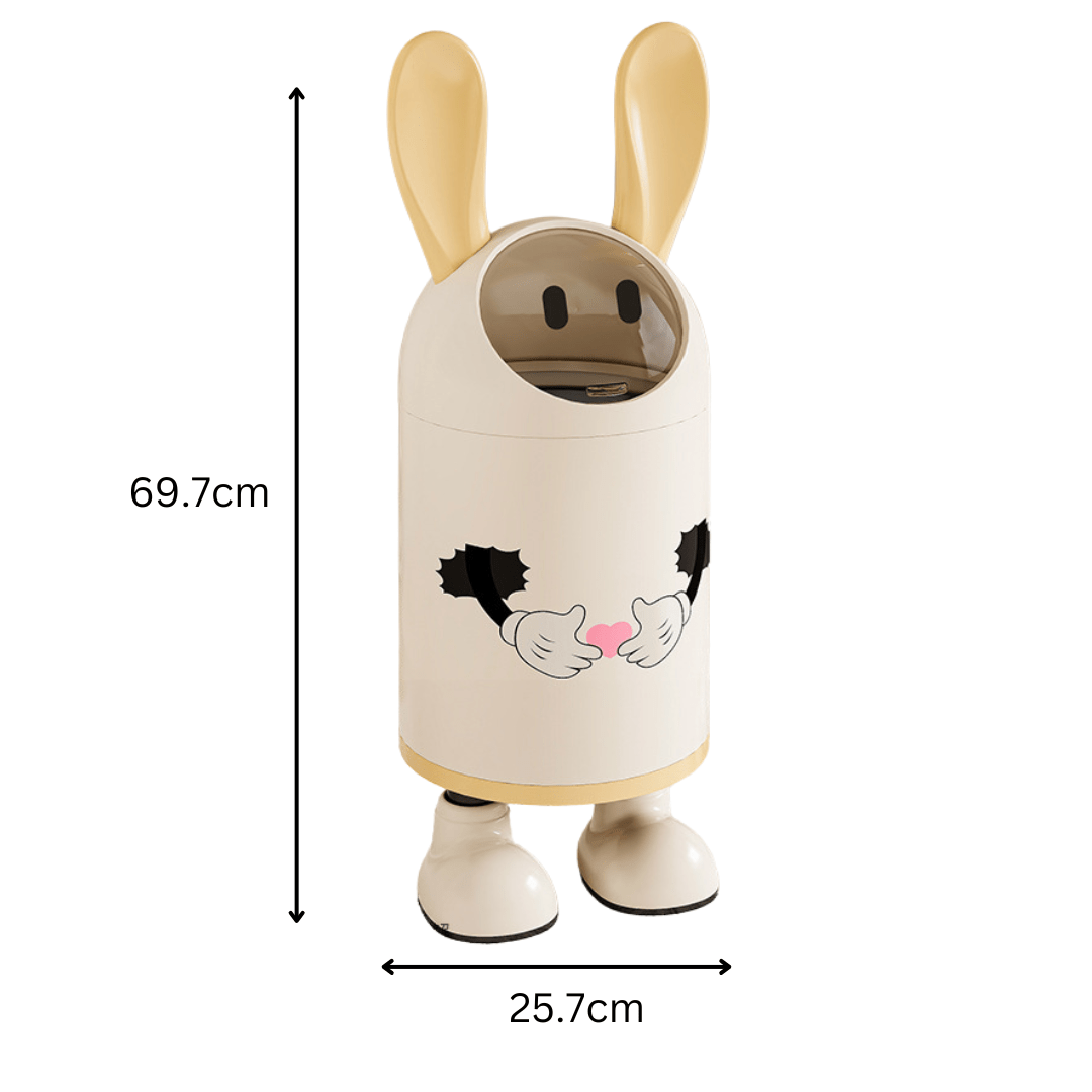 Creative Cartoon Trash Can with Flip Lid