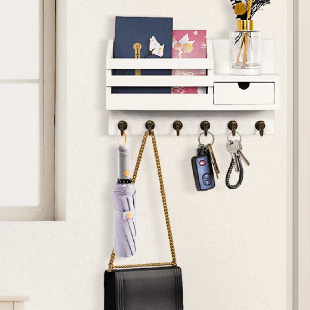 Key Rack With Storage Drawer