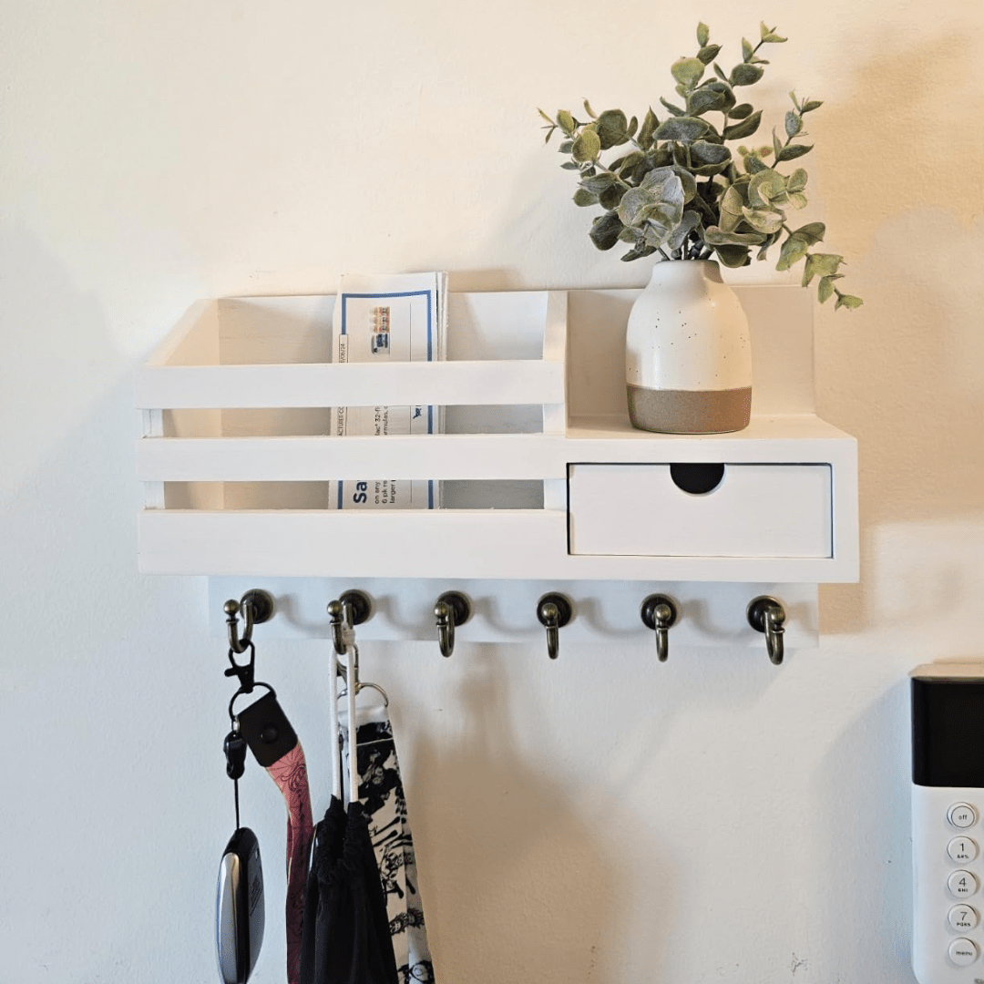 Key Rack With Storage Drawer