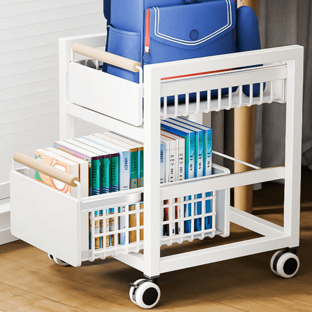 Movable Storage Trolley With Wheels