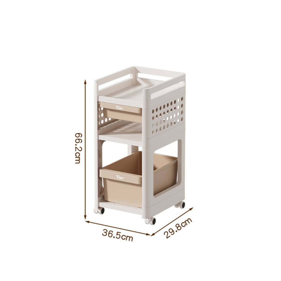 Four Layer Rolling Storage Rack
