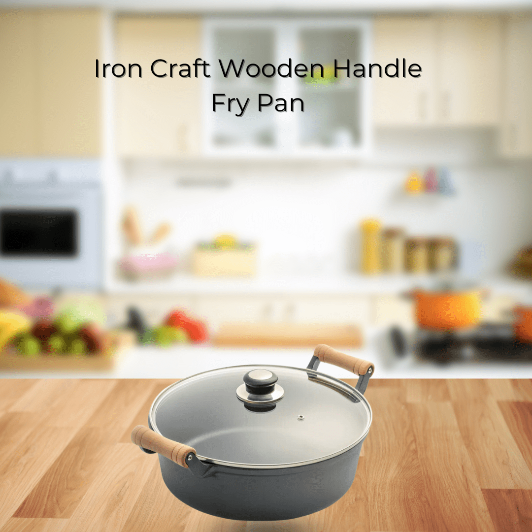 Iron Craft Wooden Handle Fry Pan