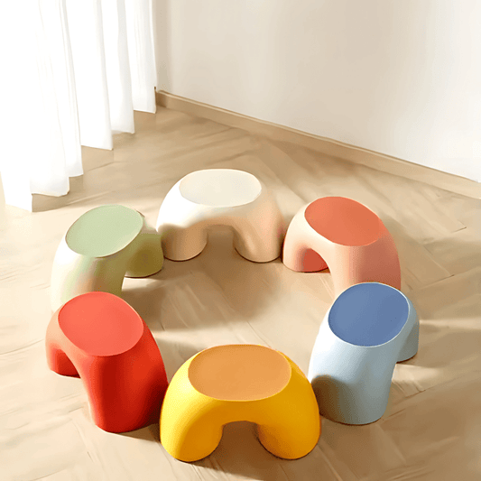 Non-Slip Rainbow Style Shoe Stool