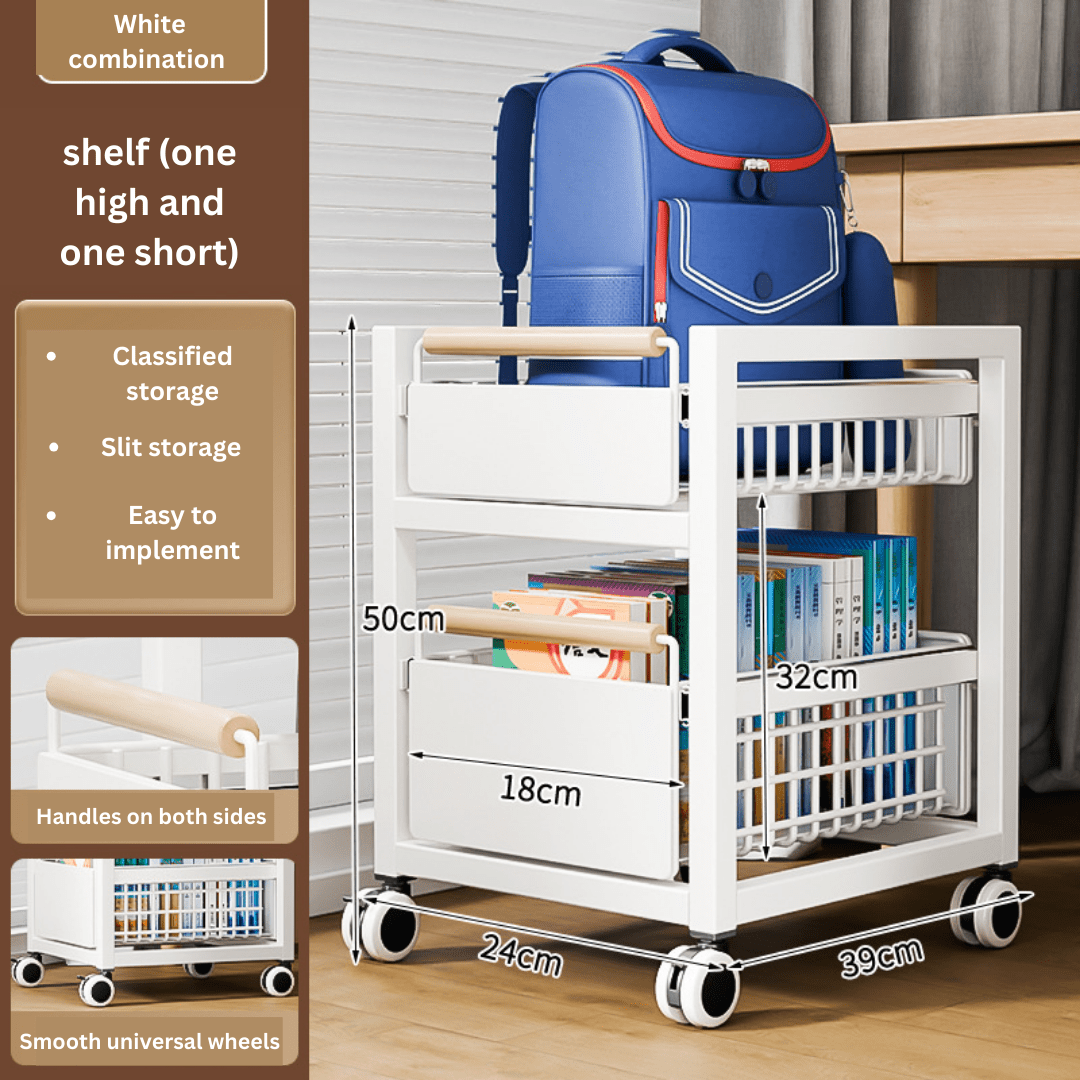 Movable Storage Trolley With Wheels