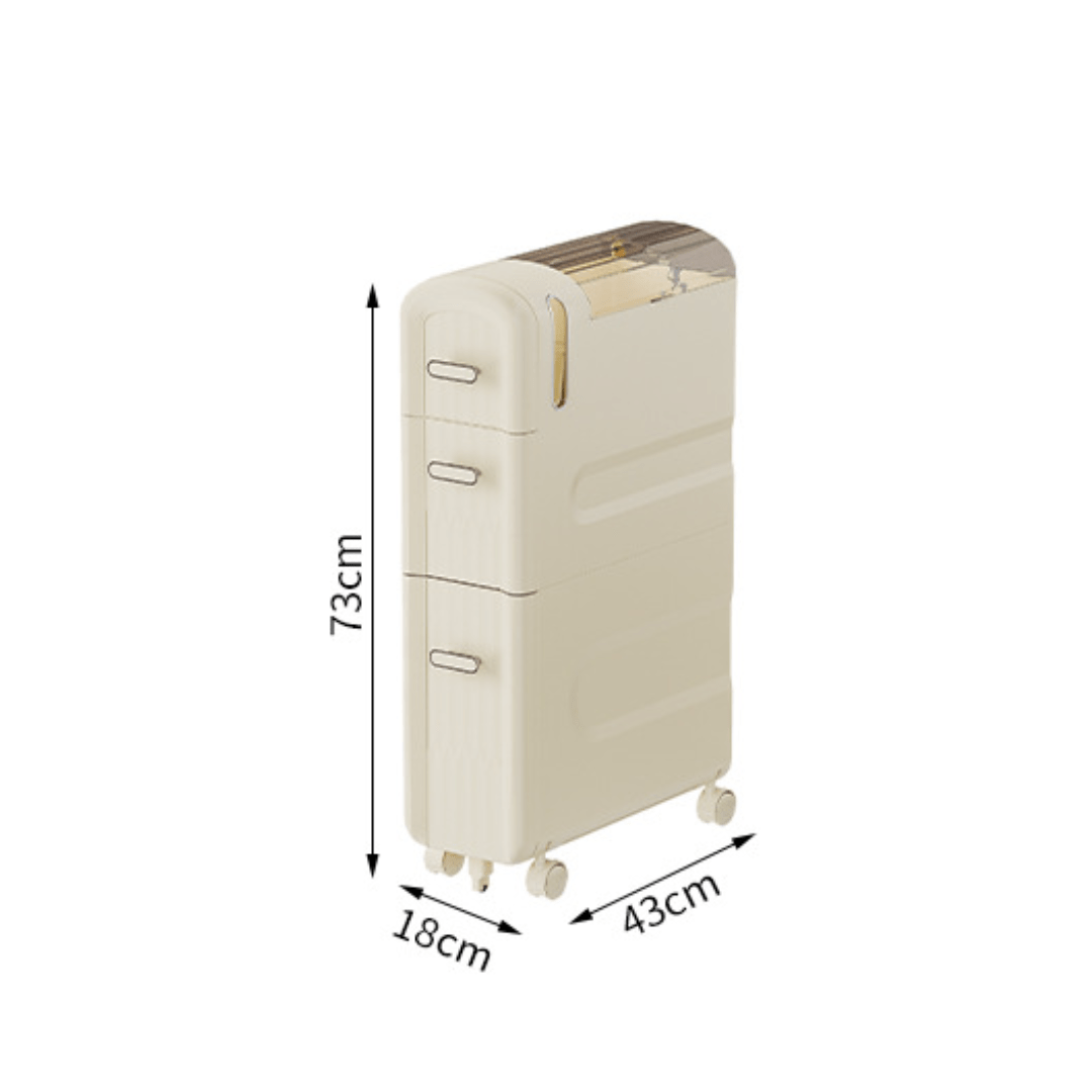 Slide-In Narrow Gap Storage Shelf