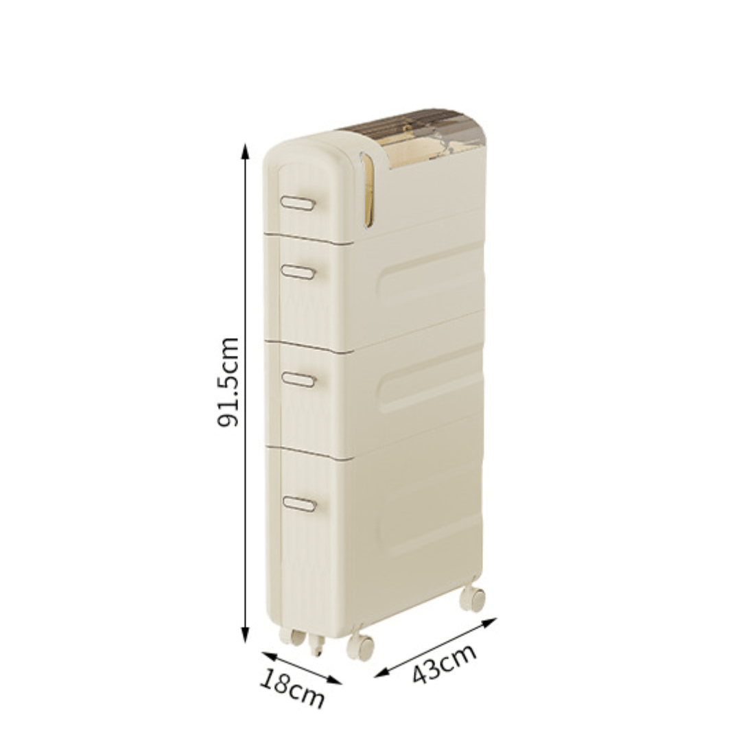 Slide-In Narrow Gap Storage Shelf