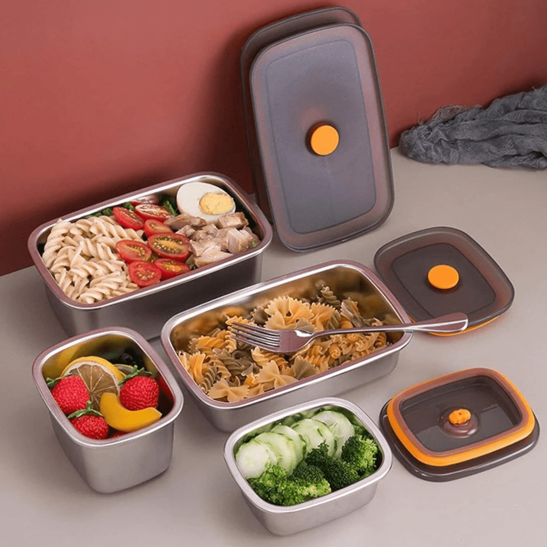 Stainless Steel Square Container with Lid