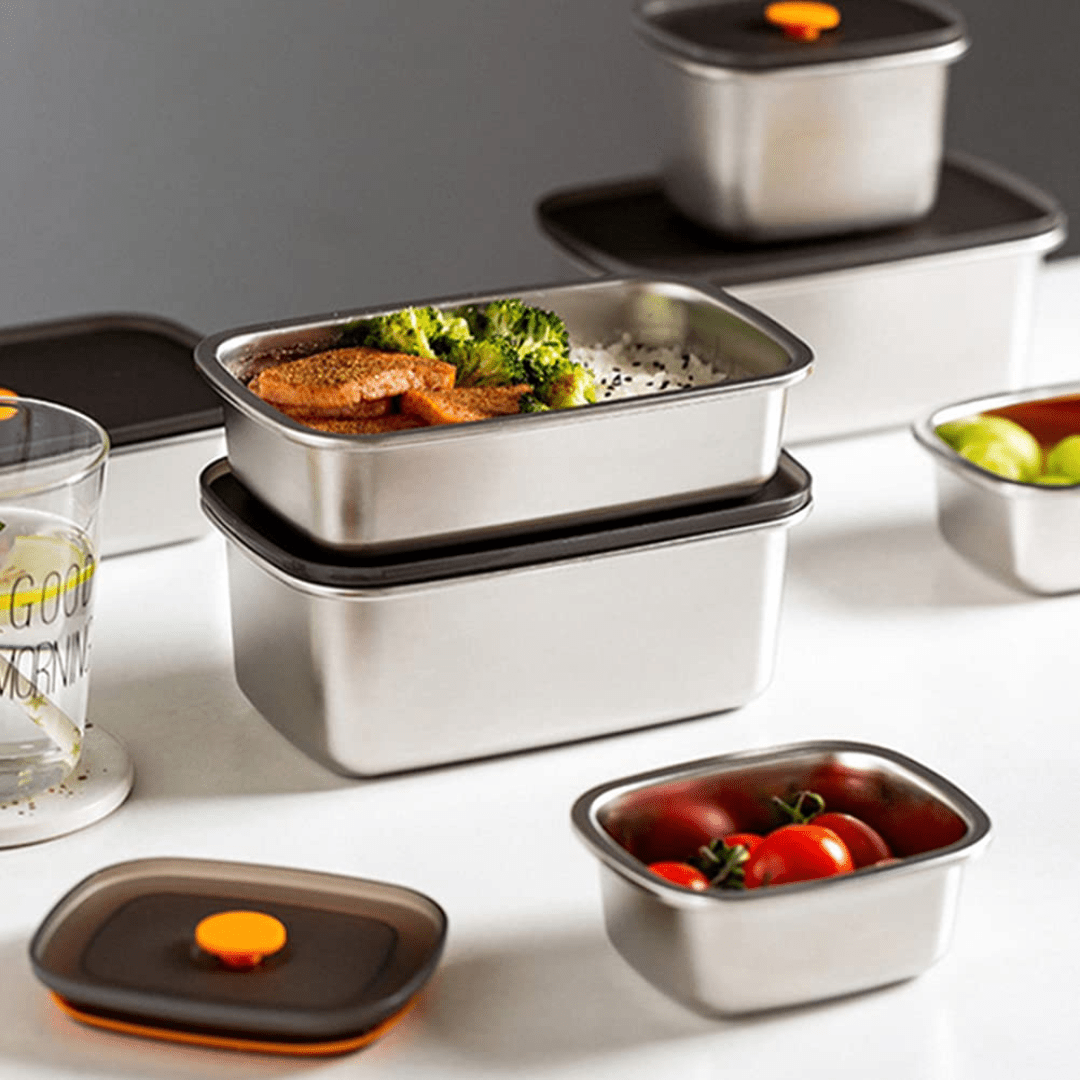 Stainless Steel Square Container with Lid
