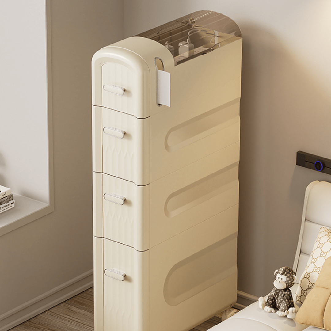 Slide-In Narrow Gap Storage Shelf