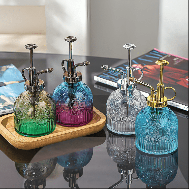 Retro Sunflower Glass Watering Sprayer