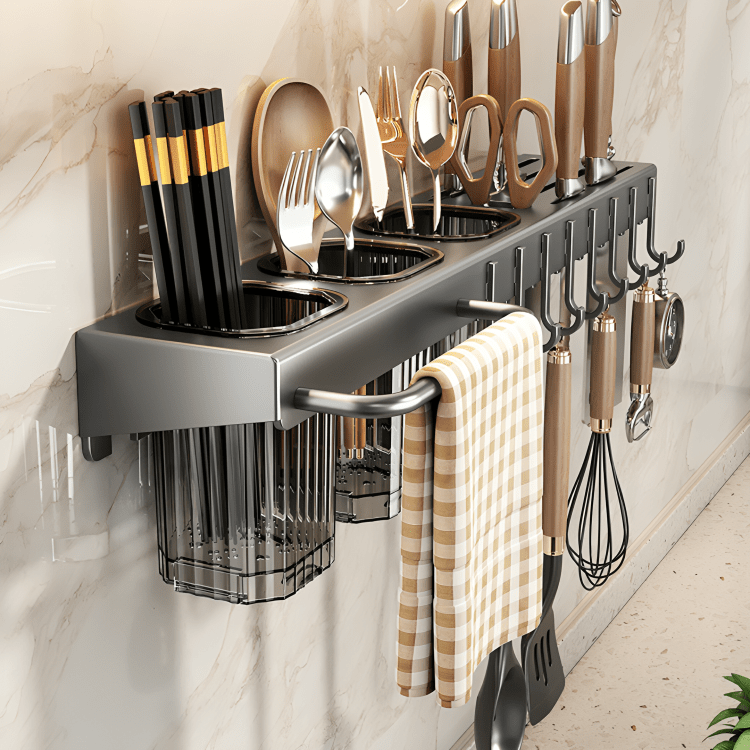 Multi-Function Knife & Chopstick Storage Rack