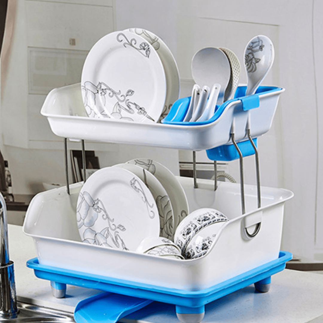 2-Tier Dish Drainer Rack