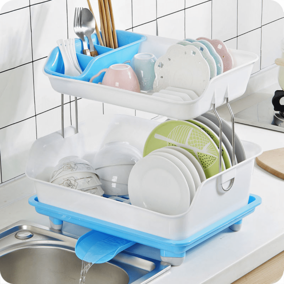 2-Tier Dish Drainer Rack