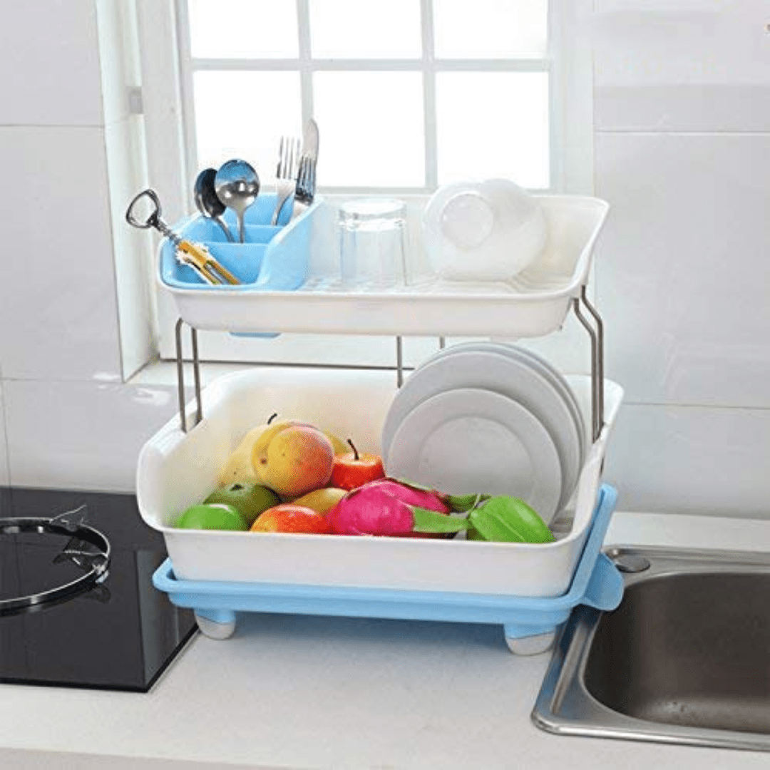 2-Tier Dish Drainer Rack