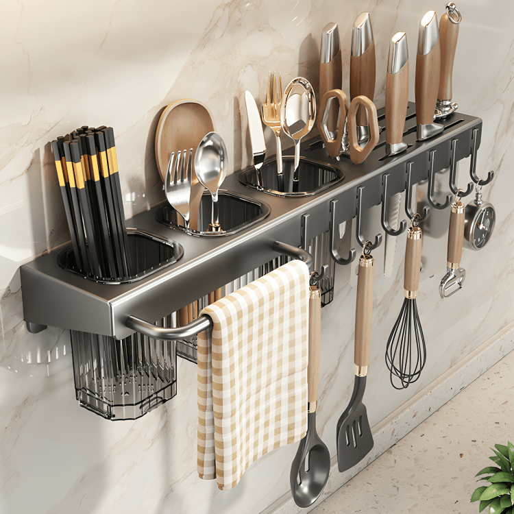 Multi-Function Knife & Chopstick Storage Rack