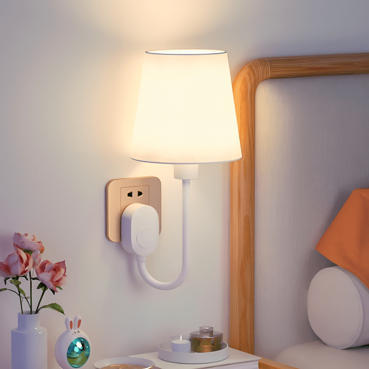 Cozy Glow Plug-In Bedside Lamp