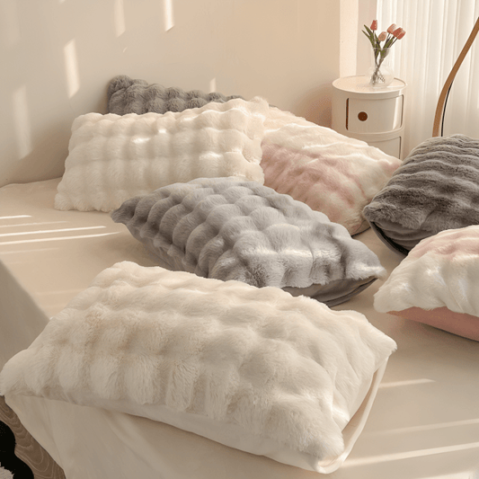Cozy Rabbit Velvet Plush Pillowcase Set