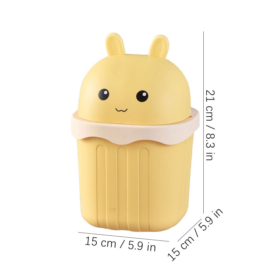 Mini Desktop Trash Can with Flip Lid
