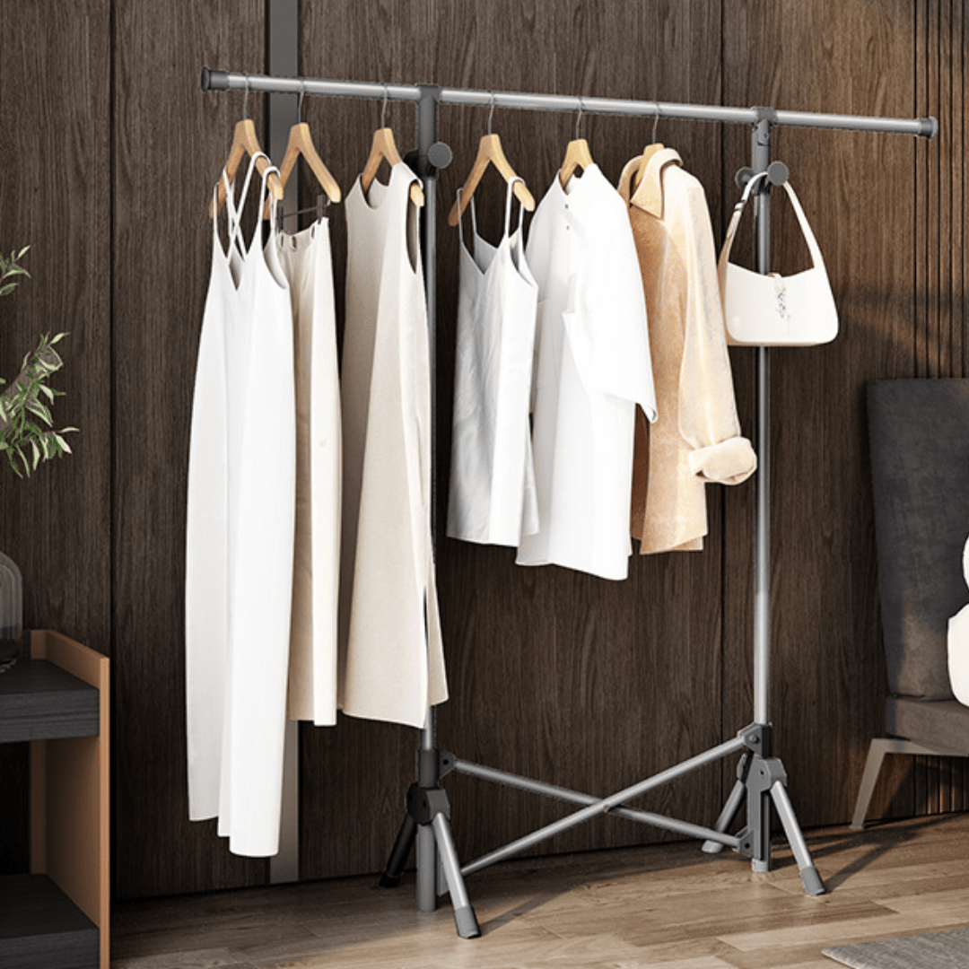 Slim Pole Foldable Clothes Hanger