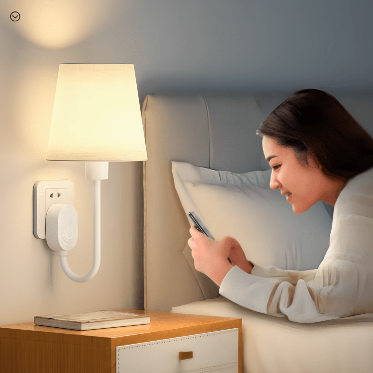 Cozy Glow Plug-In Bedside Lamp