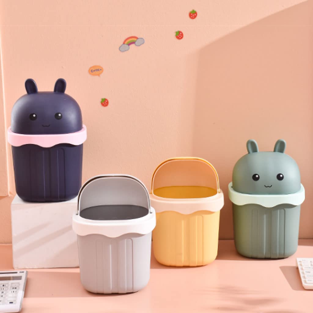Mini Desktop Trash Can with Flip Lid