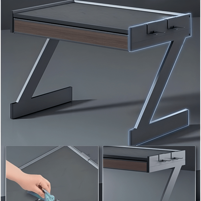 Dual-Tier Aluminum Microwave Storage Rack