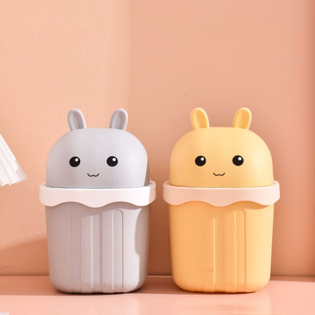 Mini Desktop Trash Can with Flip Lid