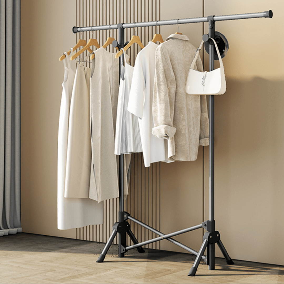 Slim Pole Foldable Clothes Hanger