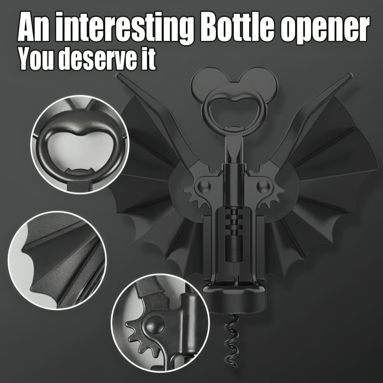 2 in 1 Bat Wine and Bottle Opener