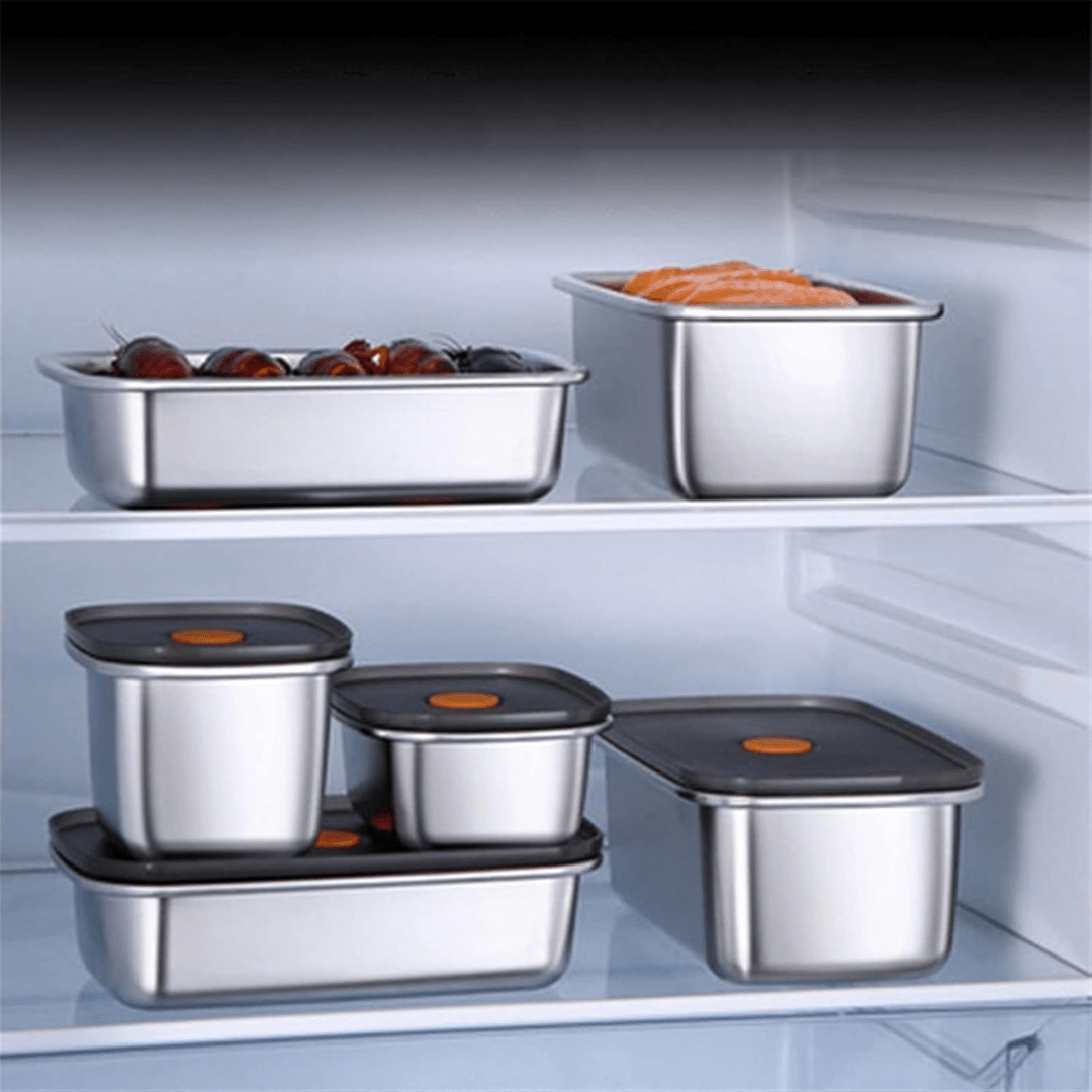 Stainless Steel Square Container with Lid