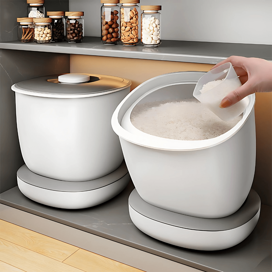Rotatable Moisture-Proof Rice Bucket