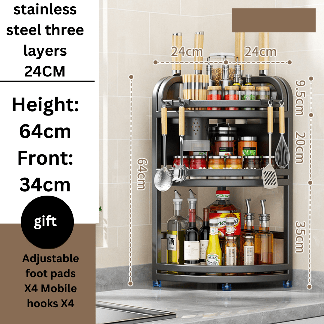 Corner Fit Kitchen Storage Organizer